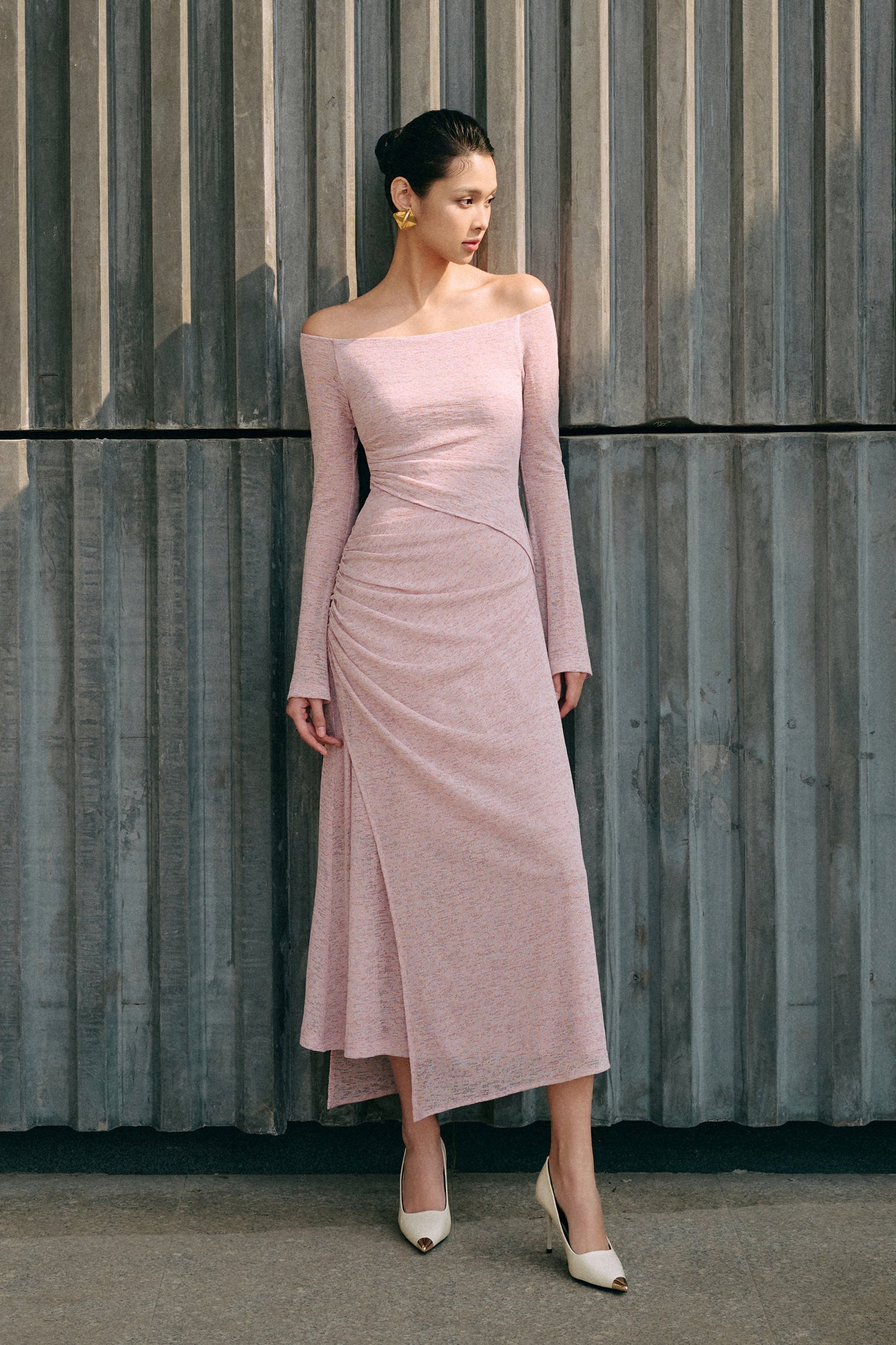 blossom formal dresses AW.Bridal A-line V-Neck Sleeveless Spaghetti Straps Pleat Drop Waist Floral Wedding Guest Dresses Floral Dress Peach Blossom Breeze Size 6