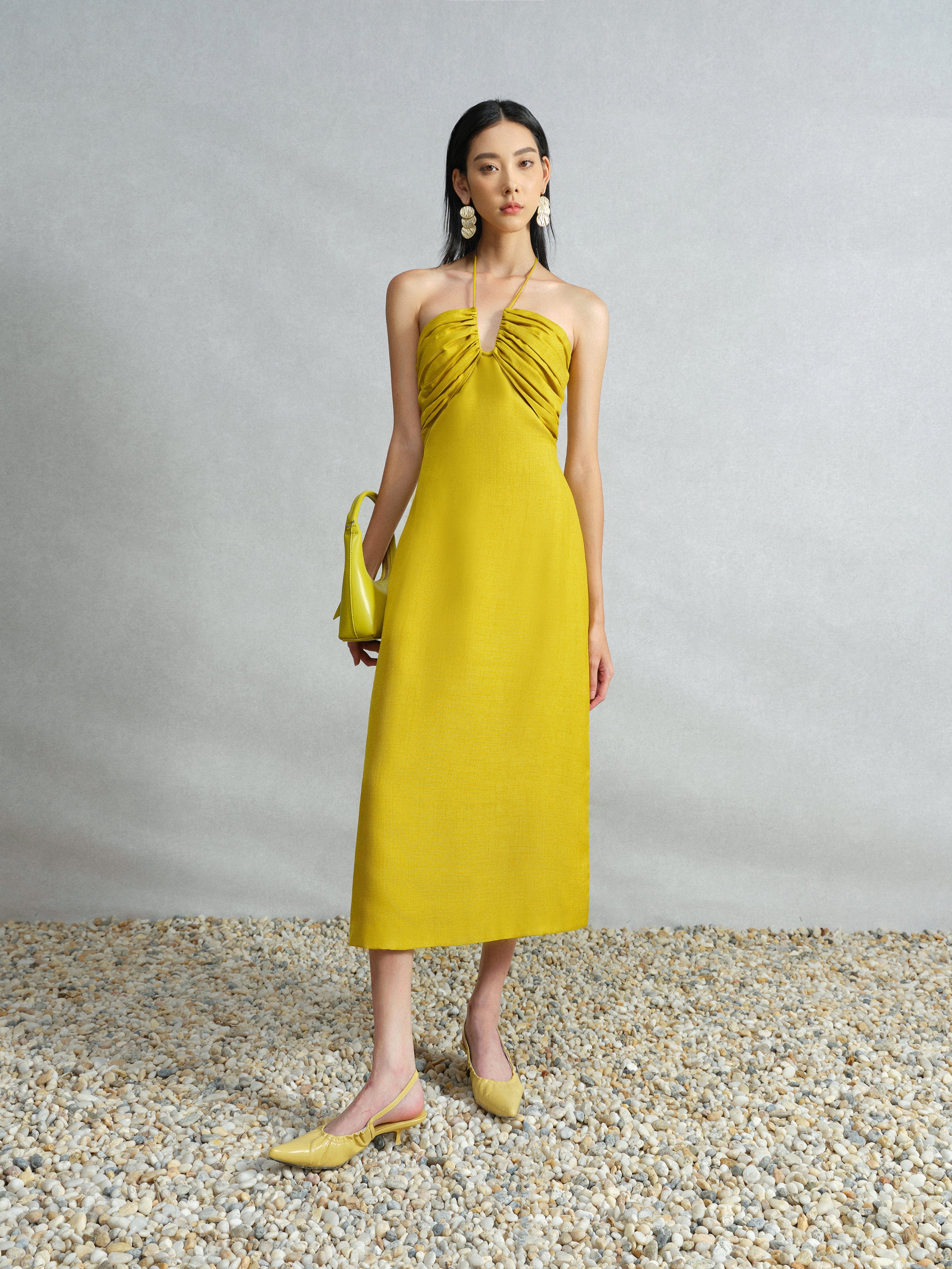 U-Cut Straight Dress– Eegen Studio