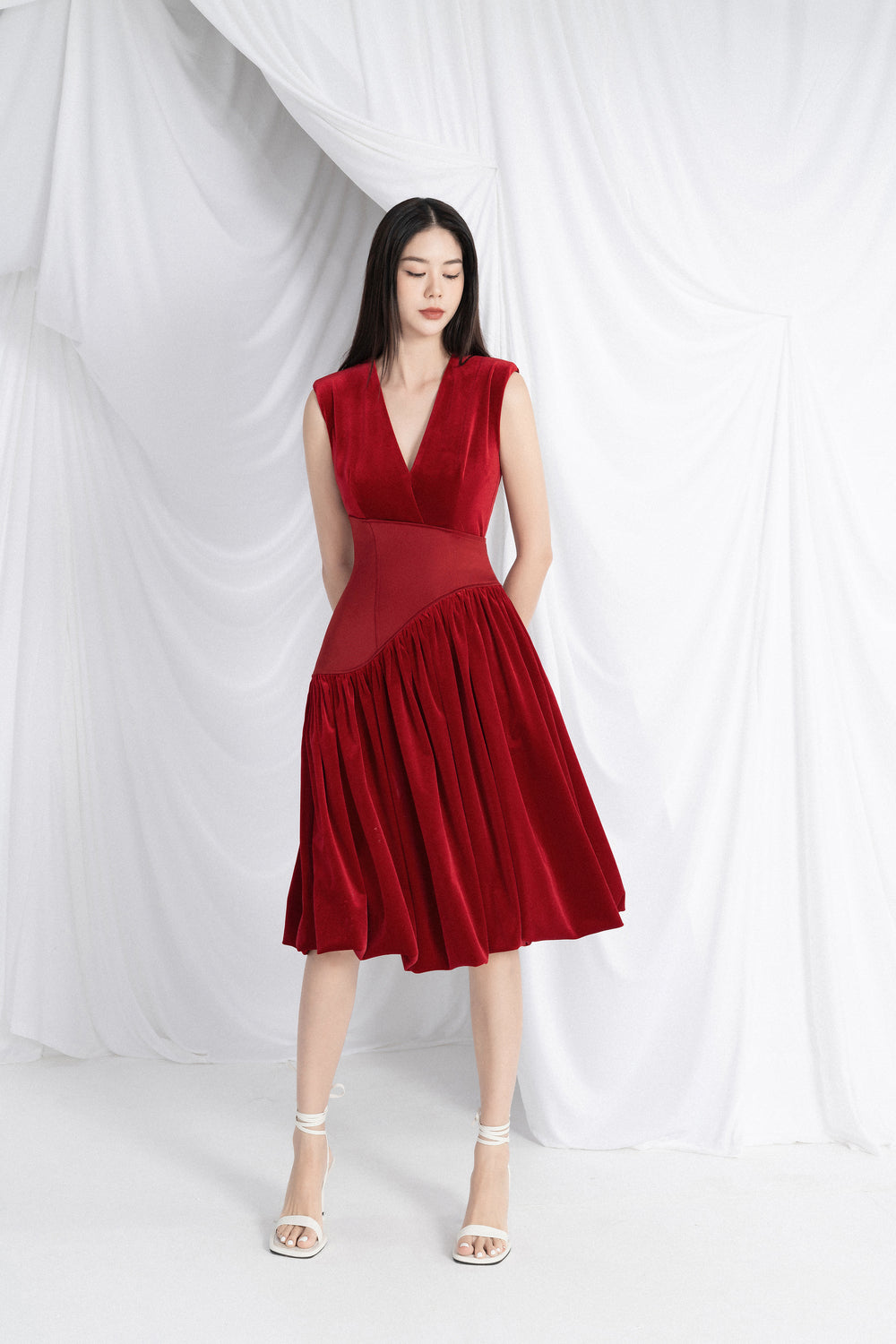 Magenta Velvet Dress– Eegen Studio